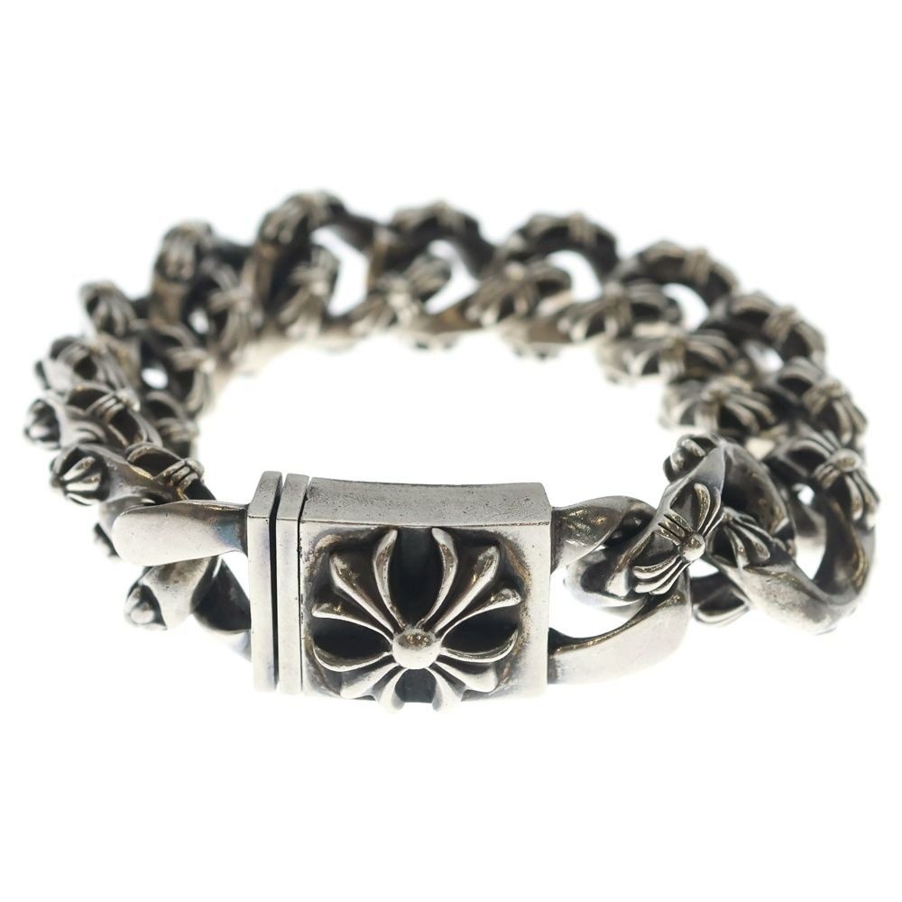 Chrome Hearts EX Fncy Chx Large Box ID Silver Bracelet