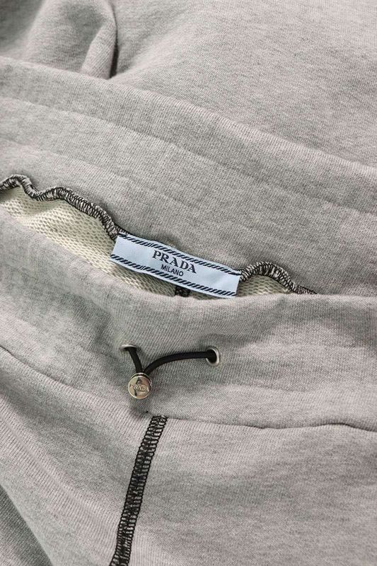 Prada 132360 Triangle Plate Logo Sweatpants Long Women's XS