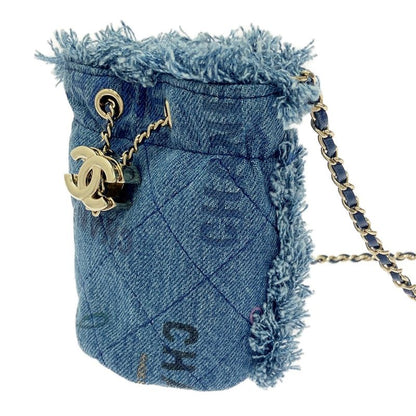 Chanel Ap2603 Denim Matelasse Mini Bucket Chain Shoulder Bag 456034 Shoulder Bag