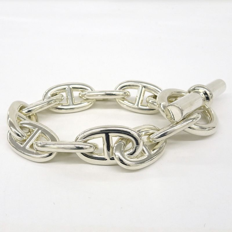 Hermes Chaine D'ancre T GM Bracelet 10 Frames Sv925 Unisex Jewelry -