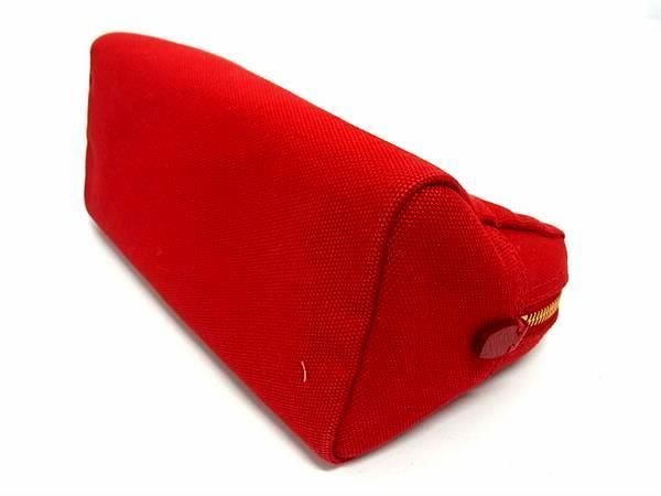 Prada Prada 1na693 Canvas Pouch Multi Case Small Bag Ladies Red Ax3243