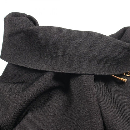 Louis Vuitton Knit Chain Detail Shoulder Zip High Neck Black Rayon Sweater — view 8