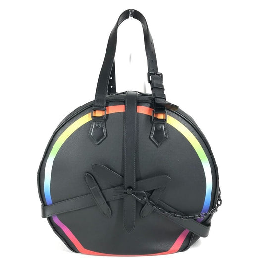 Louis Vuitton Shoulder Bag Soft Hat Trunk Taiga Leather Ardoise Black