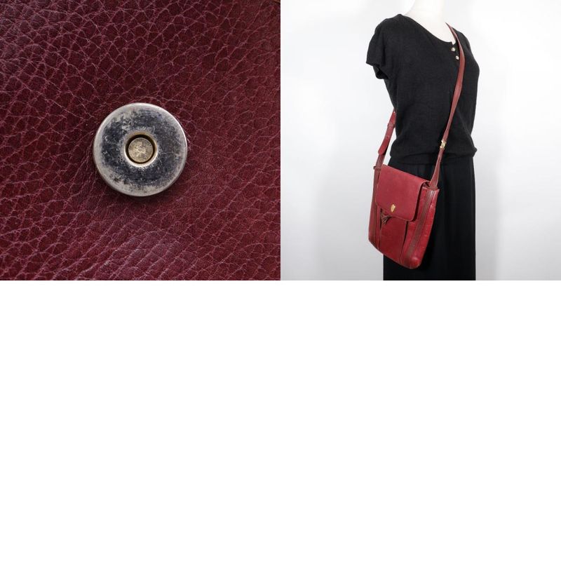Cartier Must Line Leather Bordeaux Women's Shoulder Bag