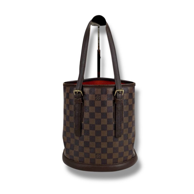 Louis Vuitton Petit Baguette Marais Mini Tote Bag Damier Leather Brown Shoulder