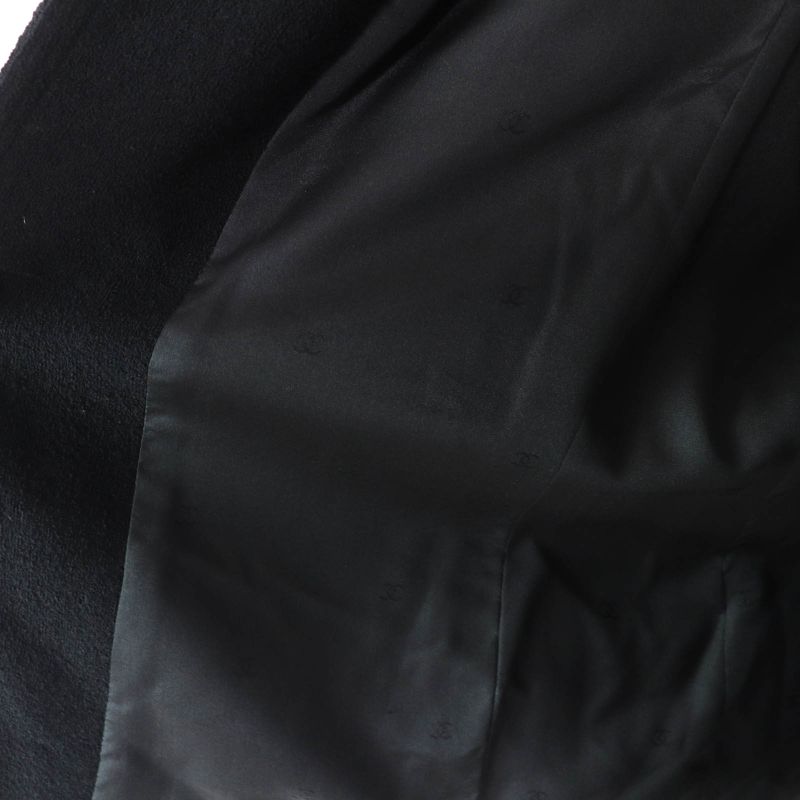 CHANEL Vintage 98A P11506 Wool Coco Mark Button Wool Tweed Jacket Skirt Setup