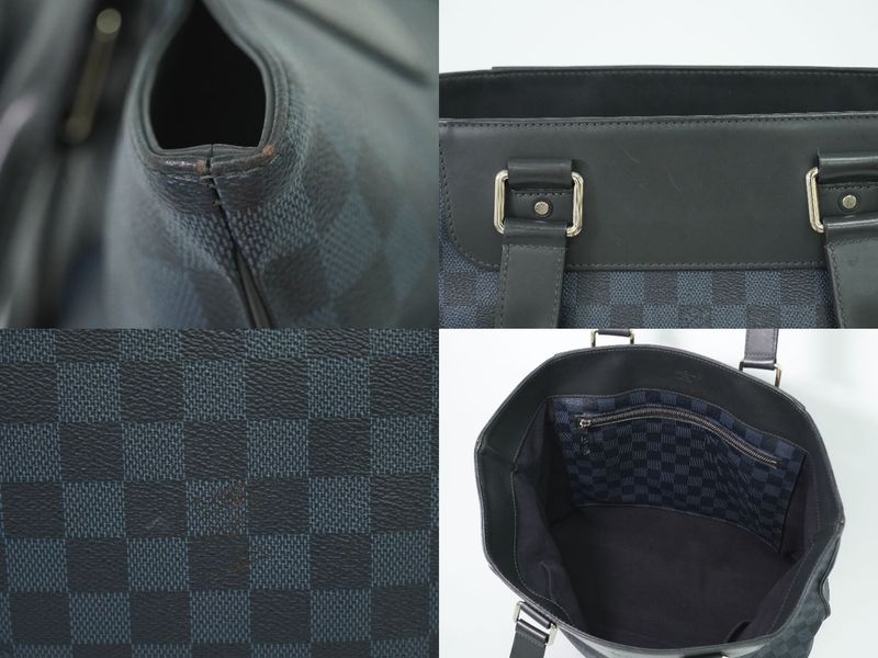 Authentic Louis Vuitton LV Cabas Voyage Damier Cobalt Shoulder Bag Tote Bag