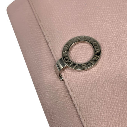1652 Bvlgari Long Wallet Leather Pink Wallet Silver Hardware 30415