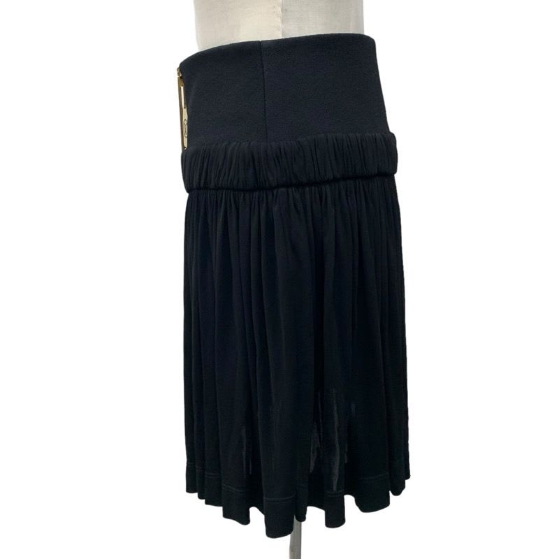 Louis Vuitton Bottoms Black Gold XXL Zipper High Waist Skirt Mini Logo