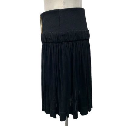 Louis Vuitton Bottoms Black Gold XXL Zipper High Waist Skirt Mini Logo