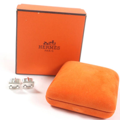 Hermes Vintage Cufflinks Button Accessory Ag925 Silver With Box And Case Total