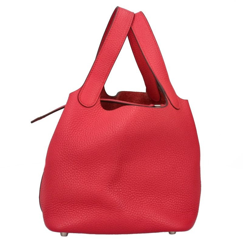 Hermes Picotin Lock PM Taurillon Clemence Handbag Rose Extreme