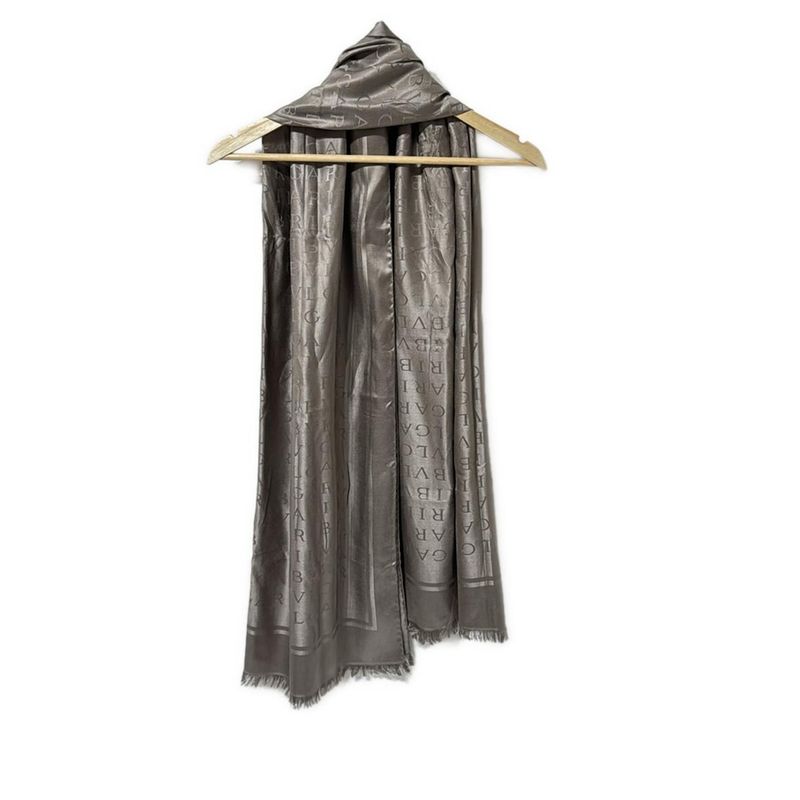Bvlgari Stole (shawl) - Grey-beige Logomania Silk