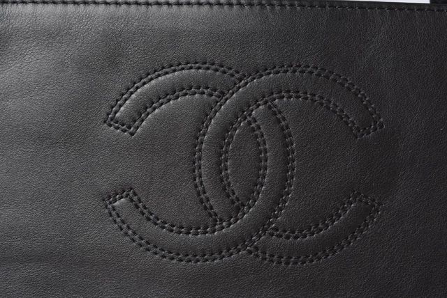 Chanel Shoulder Bag Tote Bag A4 Chanel Coco Mark Lamb Leather Black
