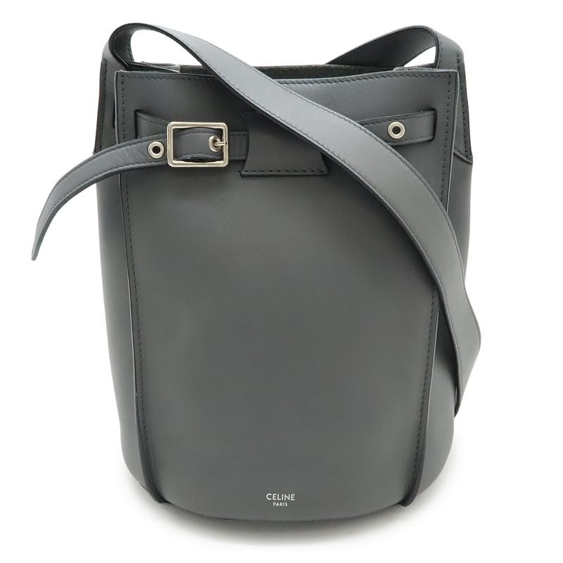 Celine Big Bag Bucket Shoulder Shape Calf Leather Gray