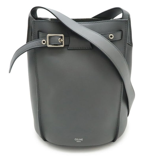 Celine Big Bag Bucket Shoulder Shape Calf Leather Gray