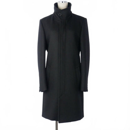 Saint Laurent Paris Wool Long Coat Fabric 34 Black