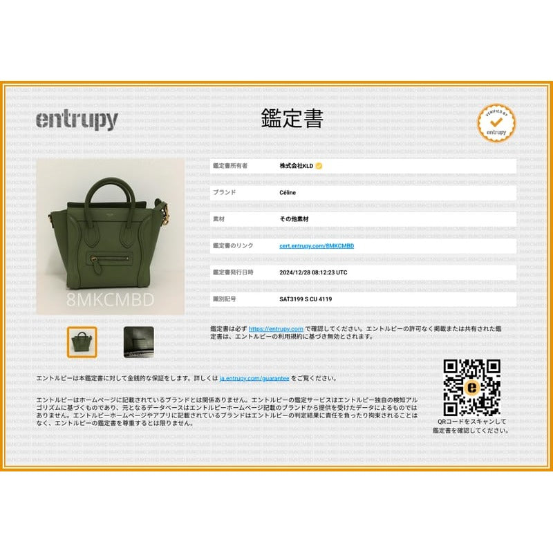 Celine Nano Luggage Handbag 15 lk Khaki — view 11