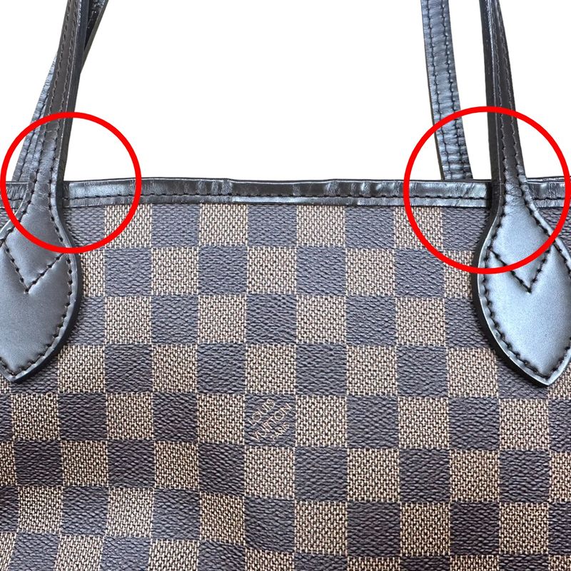 Louis Vuitton N41358 Damier Neverfull MM Pouch None And Tote Bag Louis Vuitton