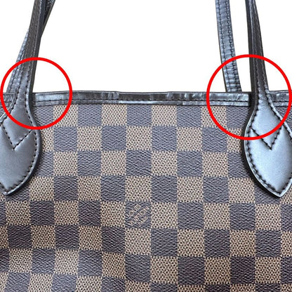Louis Vuitton N41358 Damier Neverfull MM Pouch None And Tote Bag Louis Vuitton