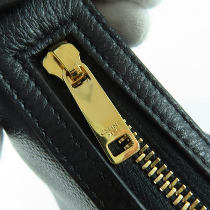 Celine Cuir Triomphe Eloise Small Leather 2-Way Shoulder Bag Black — view 11