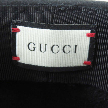 Gucci Rabbit Felt Wide Brim Hat Black Dark Navy XL 60 Genuine