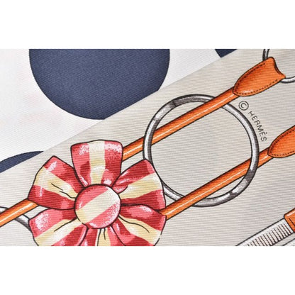 Hermes Scarf Dot Blue White — view 3