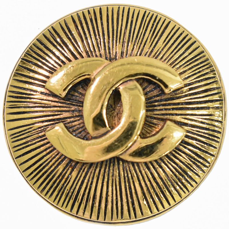 Authentic Chanel Coco Mark Brooch GP Gold Plated Coco Mark Accessories Jewelry