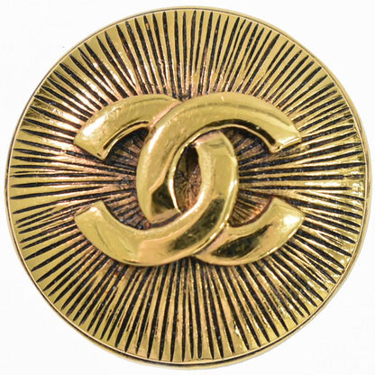Authentic Chanel Coco Mark Brooch GP Gold Plated Coco Mark Accessories Jewelry