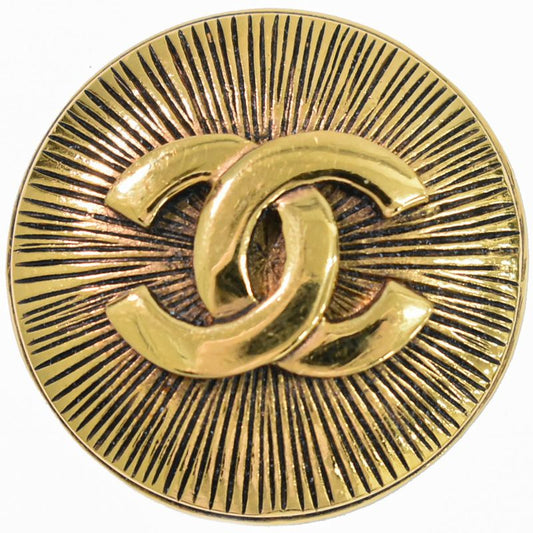 Authentic Chanel Coco Mark Brooch GP Gold Plated Coco Mark Accessories Jewelry