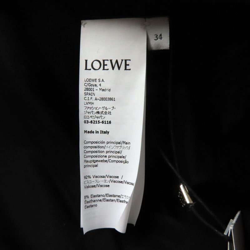 LOEWE S540y08x56 Knee-length Peplum Skirt Bottoms Black 34 Made In Italy