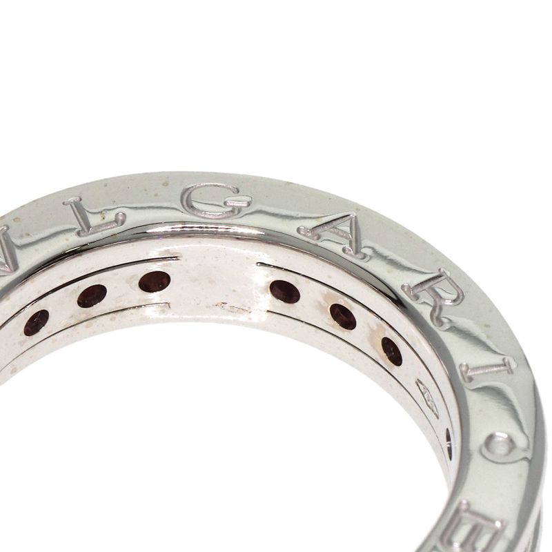 Bvlgari Bulgari B-zero1 1 Band Garnet #48 Ring 18K White Gold Ladies