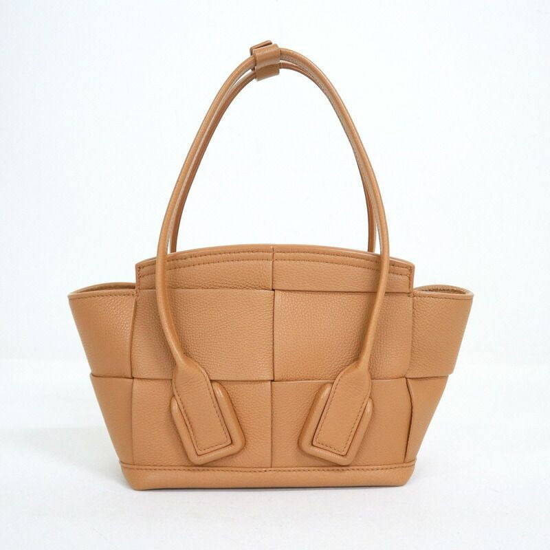 Bottega Veneta Mini Arco 2-Way Bag Leather Camel Gold
