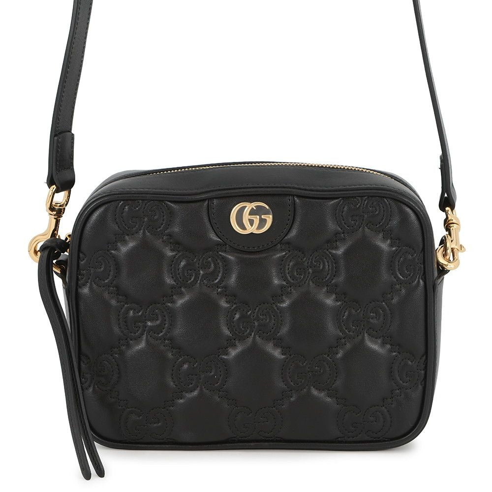 Gucci Shoulder Bag GG Matelasse Small Leather Black