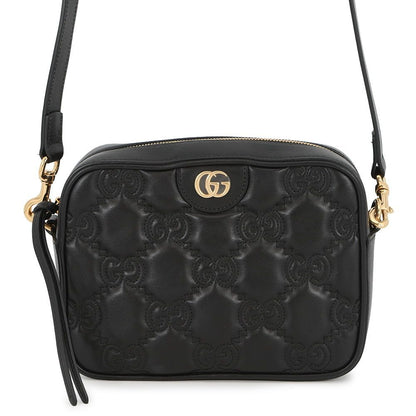 Gucci Shoulder Bag GG Matelasse Small Leather Black