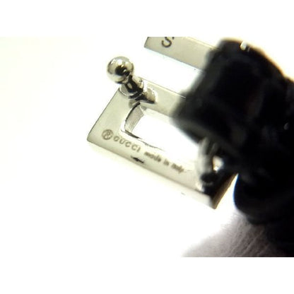 Gucci Patent Leather Rhinestone Bracelet Accessory Black — view 3