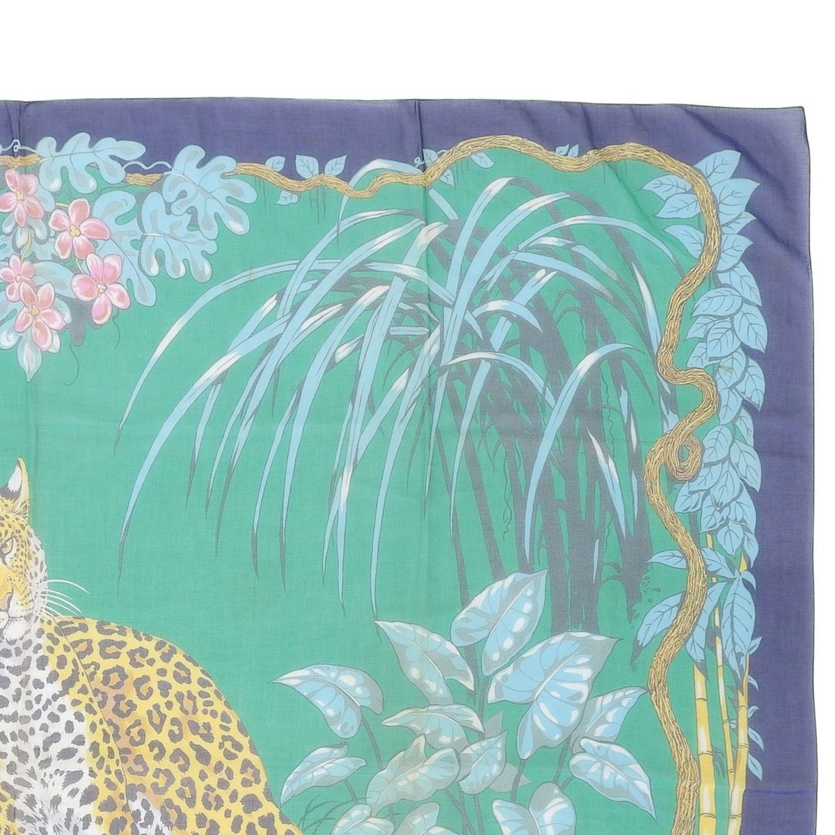 Hermes Vintage Pareo Jungle Love Cotton Shawl Multi Scarf — view 5