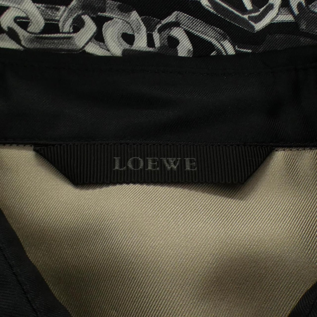 Loewe Shirt Silk Black Beige — view 4