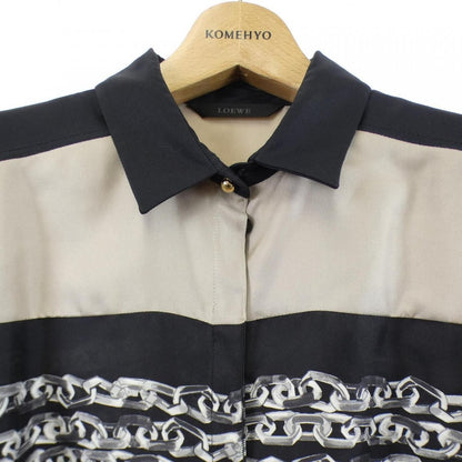 Loewe Shirt Silk Black Beige — view 5
