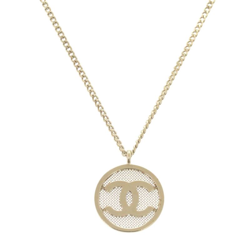Chanel Coco Mark GP Gold Necklace 0756 Chanel
