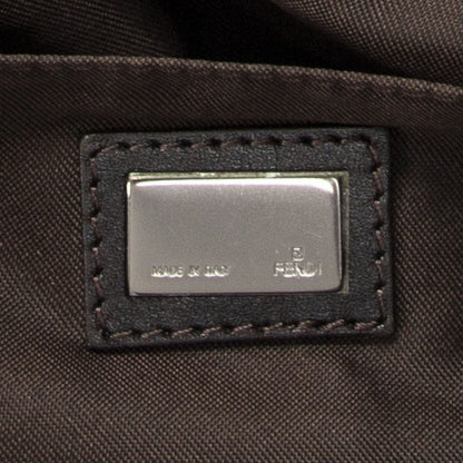Fendi Square Flat Crossbody Brown Zucchino Canvas — view 10