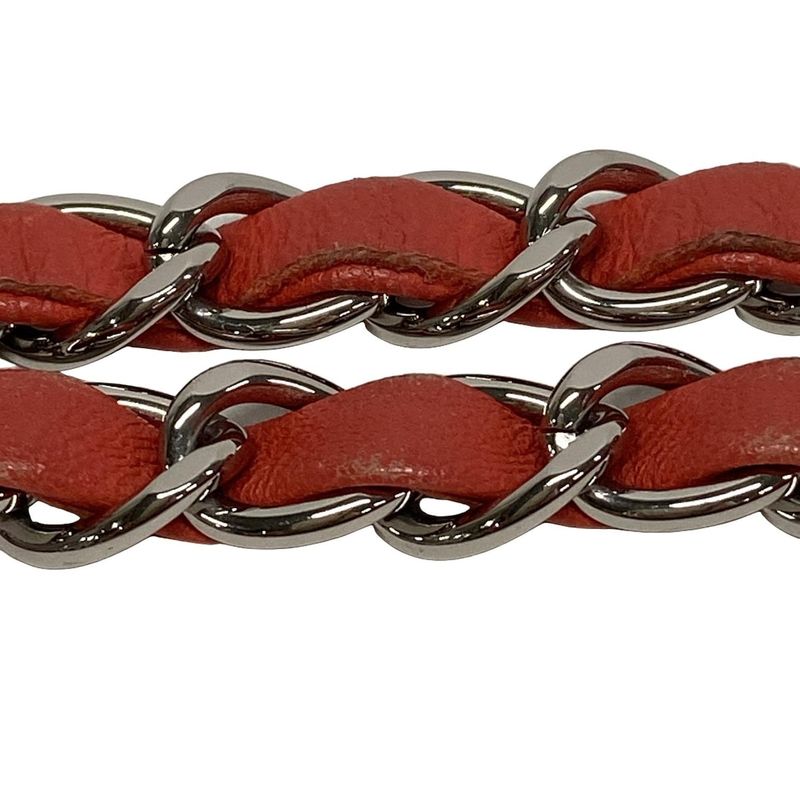 Chanel Shoulder Bag Ultra Stitch Orange Flap Bag / Silver Hardware / Chain