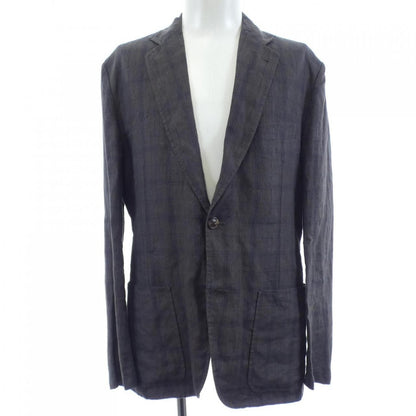 Hermes Jacket Brown 46 Navy Gray
