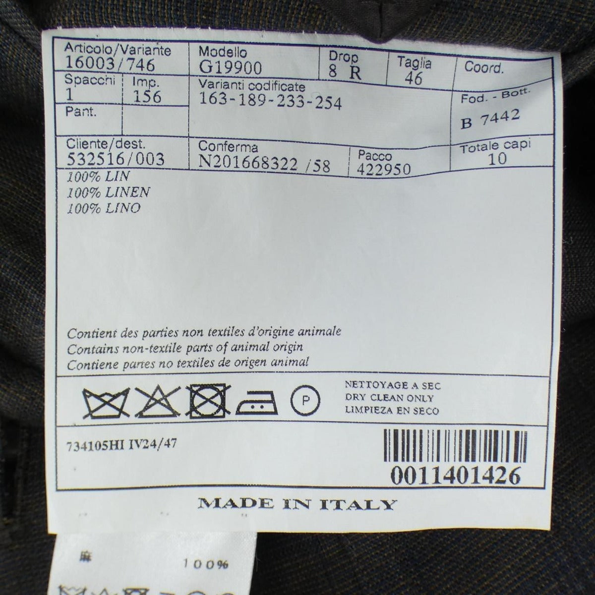 Hermes Jacket Brown 46 Navy Gray — view 3