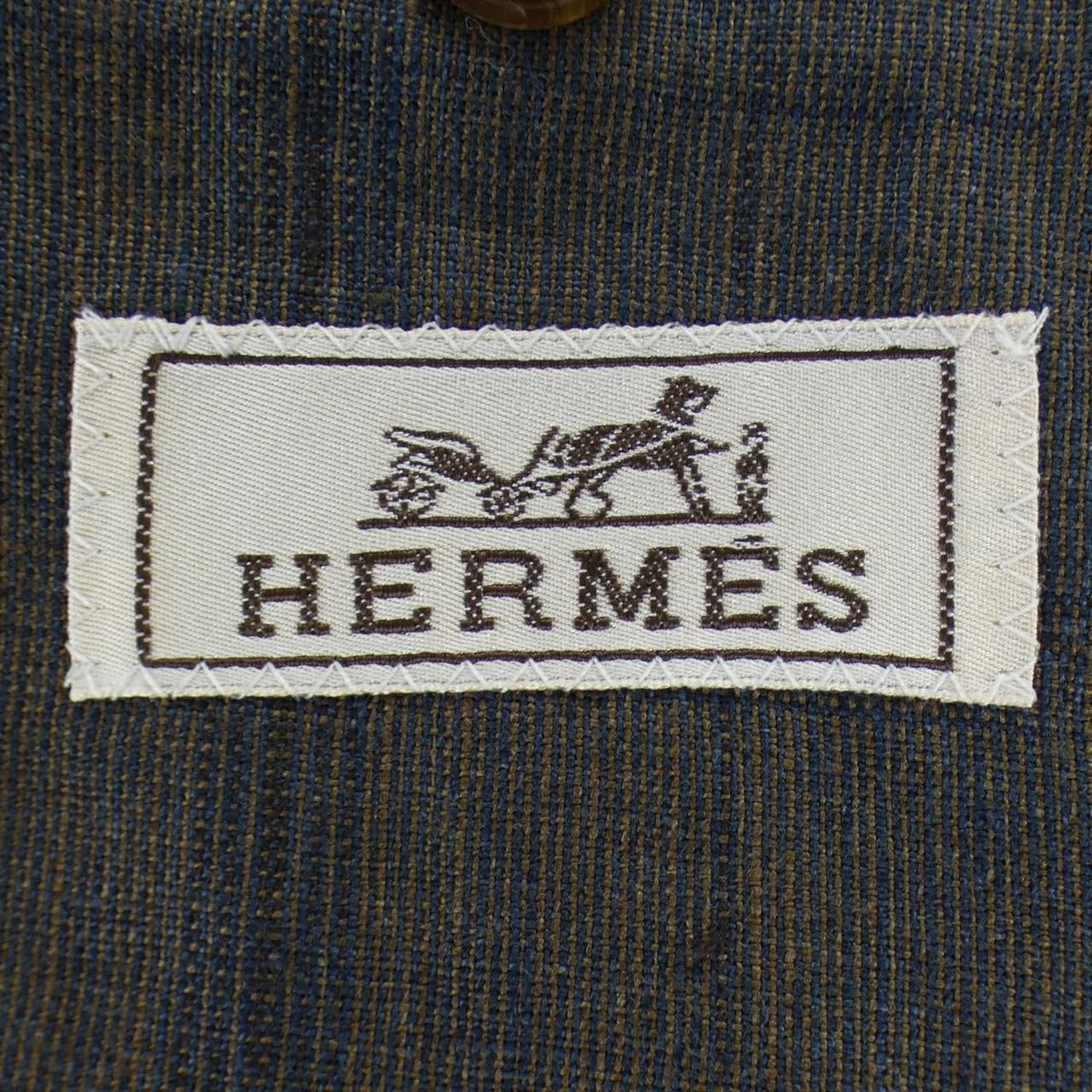 Hermes Jacket Brown 46 Navy Gray — view 4