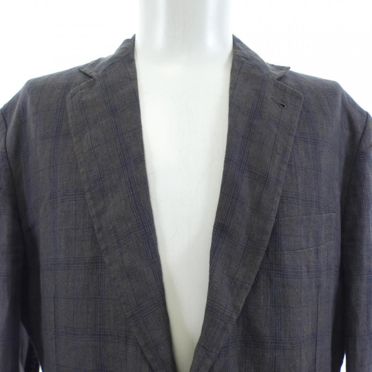 Hermes Jacket Brown 46 Navy Gray — view 5