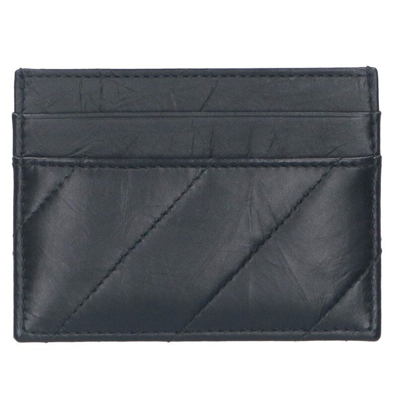 Balenciaga 766467 B Logo Leather Card Case Men's