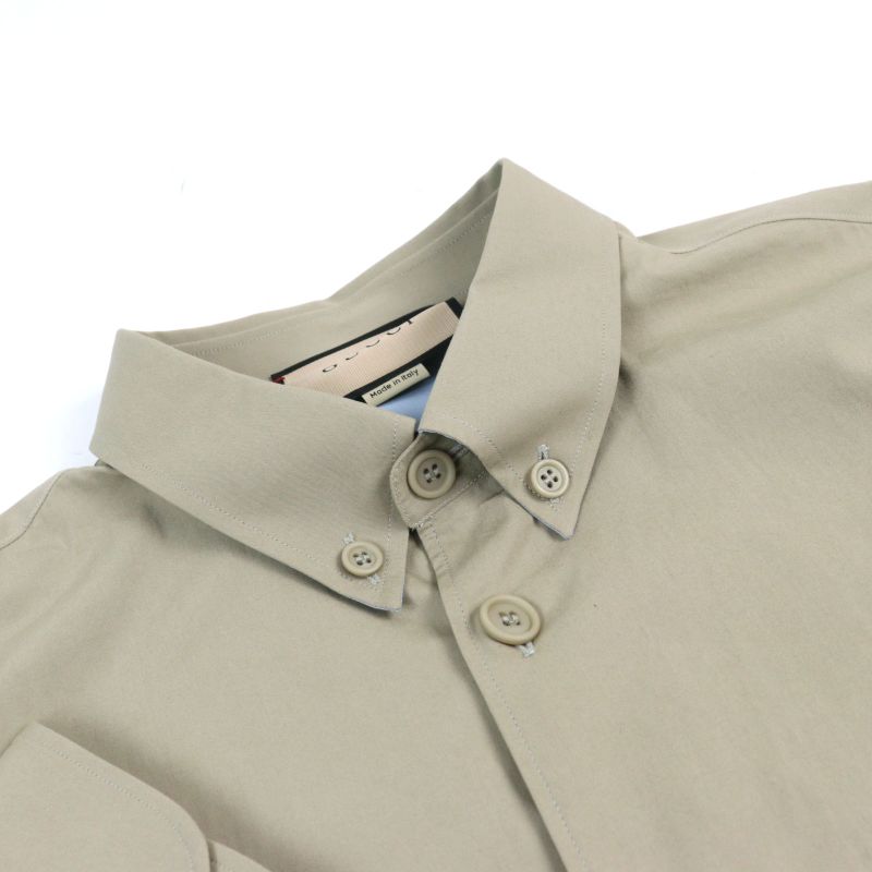 Gucci 24SS 762164 Cotton 100% Logo Embroidery Button-down Long Sleeve Shirt