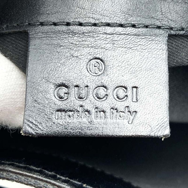 Gucci 107757 Handbag Tote Bag GG Canvas Black Ladies Men