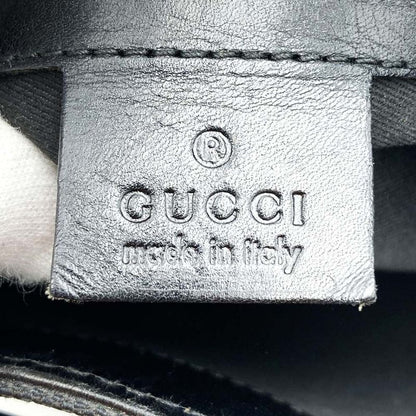 Gucci 107757 Handbag Tote Bag GG Canvas Black Ladies Men